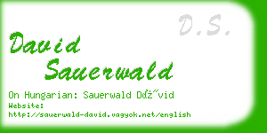 david sauerwald business card